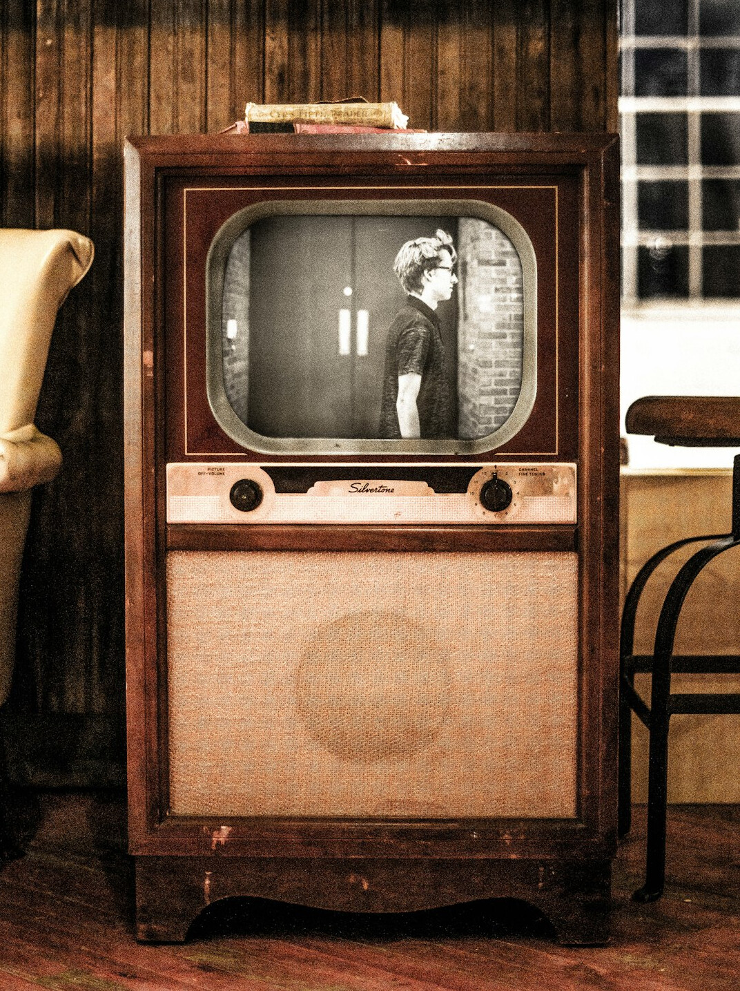 tv screen with classic show